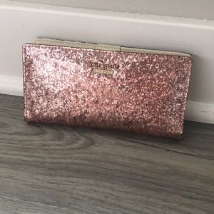 Kate Spade glitter pink wallet